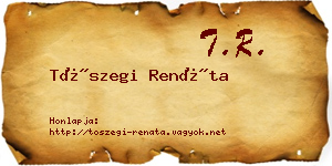 Tószegi Renáta névjegykártya