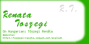 renata toszegi business card